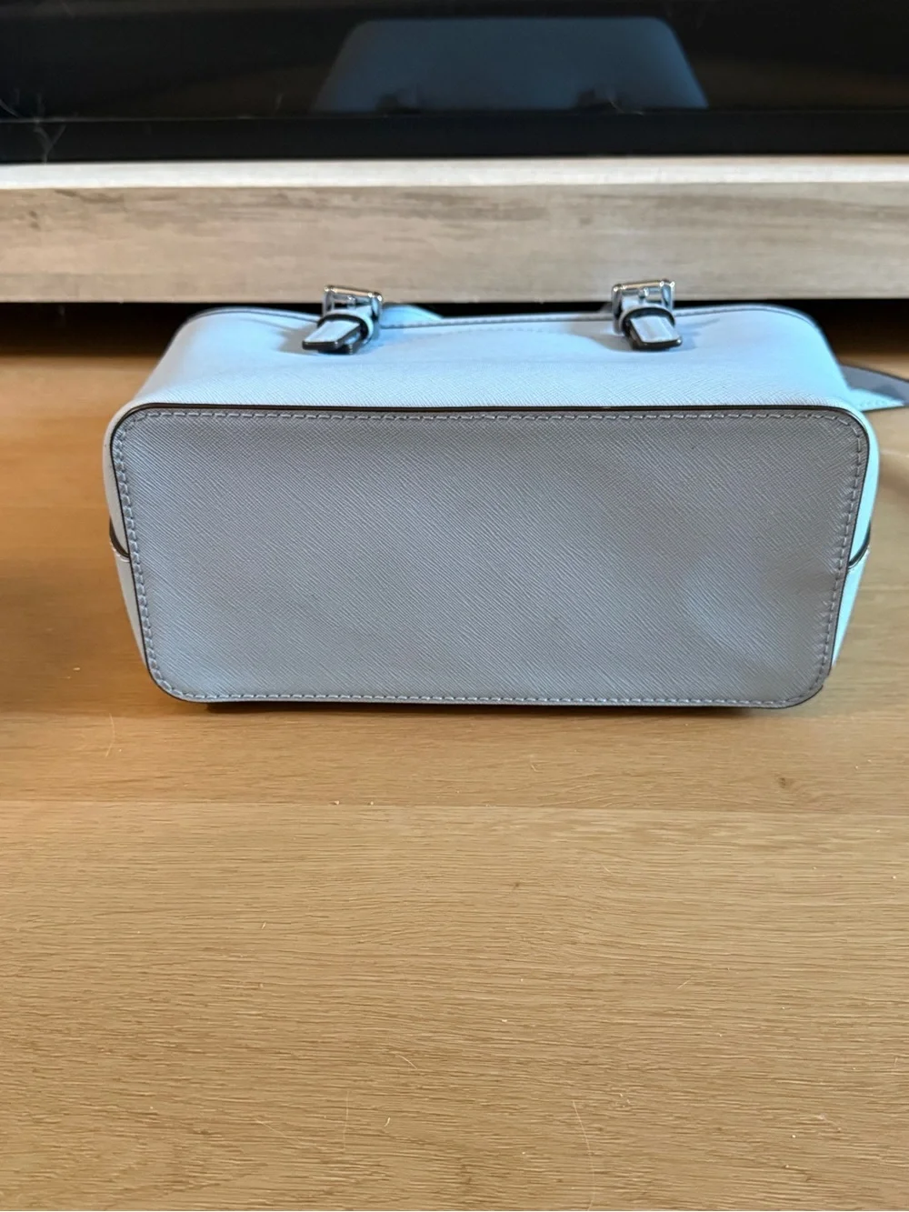Michael Kors Light Blue Saffiano Crossbody Tote